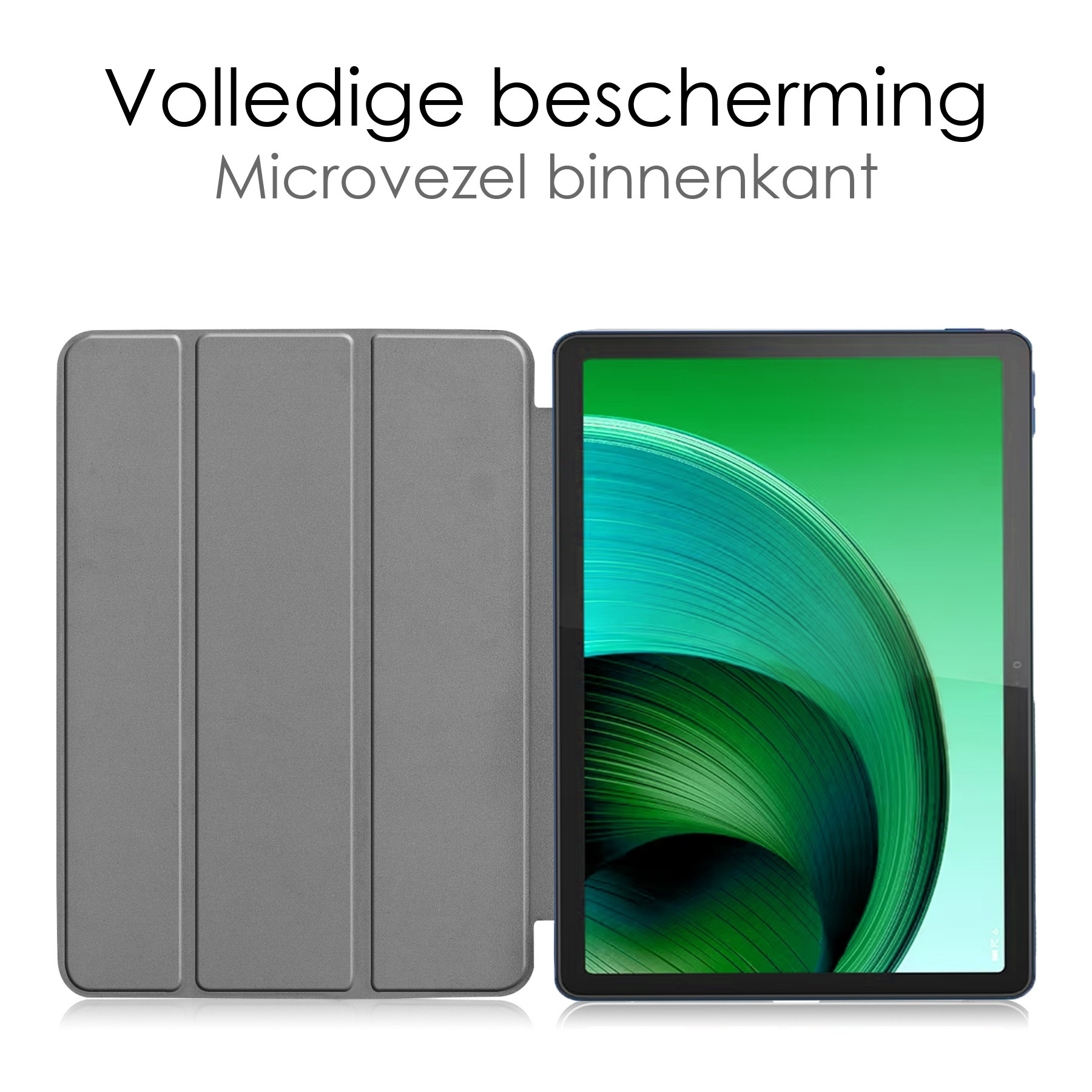 NoXx Hoesje Geschikt voor Lenovo Tab M10 5G Hoesje Case Hard Cover Hoes Book Case Met Screenprotector - Zwart