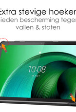 NoXx Hoesje Geschikt voor Lenovo Tab M10 5G Hoesje Case Hard Cover Hoes Book Case Met Screenprotector - Zwart