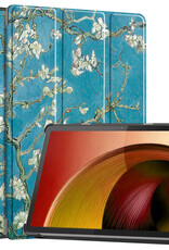 Nomfy Hoes Geschikt voor Lenovo Tab M10 5G Hoes Tri-fold Tablet Hoesje Case Met Screenprotector - Hoesje Geschikt voor Lenovo Tab M10 5G Hoesje Hardcover Bookcase - Bloesem