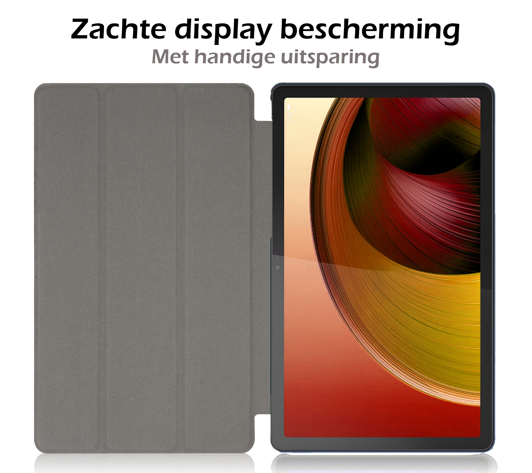 Nomfy Hoes Geschikt voor Lenovo Tab M10 5G Hoes Tri-fold Tablet Hoesje Case Met Screenprotector - Hoesje Geschikt voor Lenovo Tab M10 5G Hoesje Hardcover Bookcase - Donkerblauw