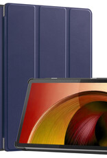 Nomfy Hoes Geschikt voor Lenovo Tab M10 5G Hoes Tri-fold Tablet Hoesje Case Met Screenprotector - Hoesje Geschikt voor Lenovo Tab M10 5G Hoesje Hardcover Bookcase - Donkerblauw