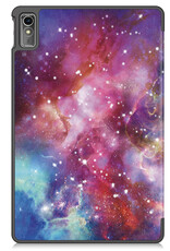 Nomfy Hoes Geschikt voor Lenovo Tab M10 5G Hoes Tri-fold Tablet Hoesje Case Met Screenprotector - Hoesje Geschikt voor Lenovo Tab M10 5G Hoesje Hardcover Bookcase - Galaxy
