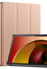 Nomfy Hoes Geschikt voor Lenovo Tab M10 5G Hoes Tri-fold Tablet Hoesje Case Met Screenprotector - Hoesje Geschikt voor Lenovo Tab M10 5G Hoesje Hardcover Bookcase - Rosé goud
