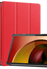 Nomfy Hoes Geschikt voor Lenovo Tab M10 5G Hoes Tri-fold Tablet Hoesje Case Met Screenprotector - Hoesje Geschikt voor Lenovo Tab M10 5G Hoesje Hardcover Bookcase - Rood
