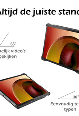 Nomfy Hoes Geschikt voor Lenovo Tab M10 5G Hoes Tri-fold Tablet Hoesje Case Met Screenprotector - Hoesje Geschikt voor Lenovo Tab M10 5G Hoesje Hardcover Bookcase - Zwart