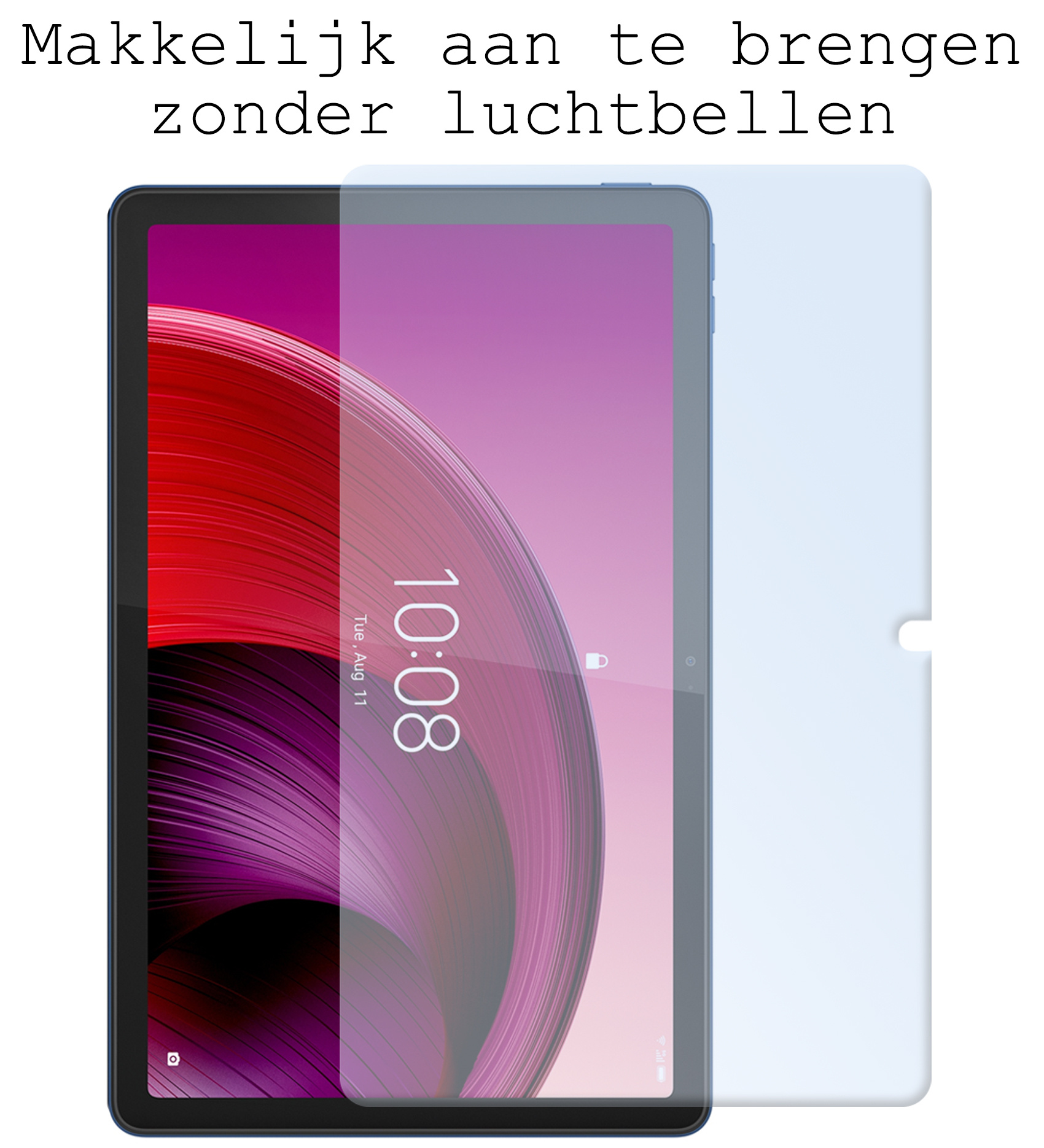 BASEY. Hoesje Geschikt voor Lenovo Tab M10 5G Hoes Case Tablet Hoesje Tri-fold Met Screenprotector - Hoes Geschikt voor Lenovo Tab M10 5G Hoesje Hard Cover Bookcase Hoes - Donkerblauw