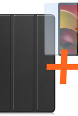Nomfy Hoes Geschikt voor Lenovo Tab M10 5G Hoes Tri-fold Tablet Hoesje Case Met Screenprotector - Hoesje Geschikt voor Lenovo Tab M10 5G Hoesje Hardcover Bookcase - Zwart