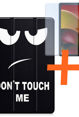 Nomfy Hoes Geschikt voor Lenovo Tab M10 5G Hoes Tri-fold Tablet Hoesje Case Met Screenprotector - Hoesje Geschikt voor Lenovo Tab M10 5G Hoesje Hardcover Bookcase - Don't Touch Me