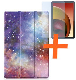Nomfy Nomfy Lenovo Tab M10 5G Hoes Met Screenprotector - Galaxy