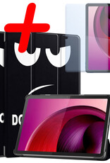 BASEY. Hoesje Geschikt voor Lenovo Tab M10 5G Hoes Case Tablet Hoesje Tri-fold Met Screenprotector - Hoes Geschikt voor Lenovo Tab M10 5G Hoesje Hard Cover Bookcase Hoes - Don't Touch Me