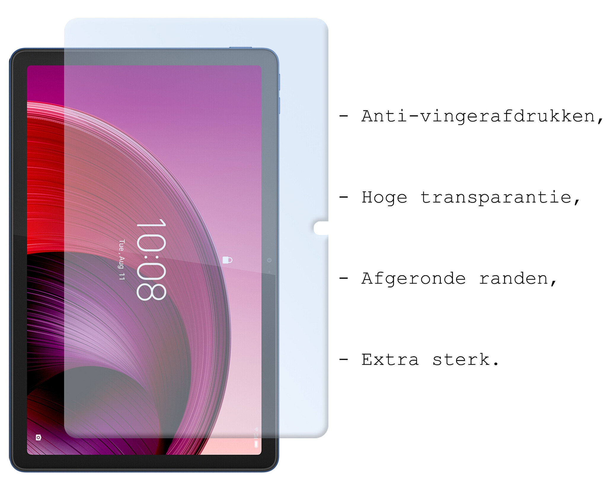 BASEY. Hoesje Geschikt voor Lenovo Tab M10 5G Hoes Case Tablet Hoesje Tri-fold Met Screenprotector - Hoes Geschikt voor Lenovo Tab M10 5G Hoesje Hard Cover Bookcase Hoes - Don't Touch Me