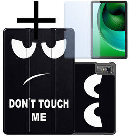 NoXx NoXx Lenovo Tab M10 5G Hoes Met Screenprotector - Don't Touch Me