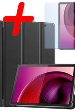 BASEY. Hoesje Geschikt voor Lenovo Tab M10 5G Hoes Case Tablet Hoesje Tri-fold Met Screenprotector - Hoes Geschikt voor Lenovo Tab M10 5G Hoesje Hard Cover Bookcase Hoes - Zwart