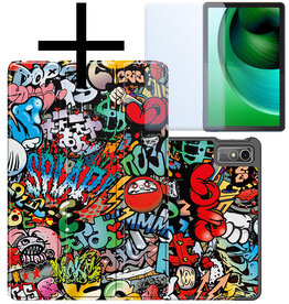 NoXx NoXx Lenovo Tab M10 5G Hoes Met Screenprotector - Graffity