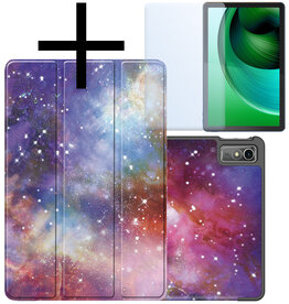 NoXx NoXx Lenovo Tab M10 5G Hoes Met Screenprotector - Galaxy