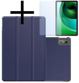NoXx NoXx Lenovo Tab M10 5G Hoes Met Screenprotector - Donkerblauw