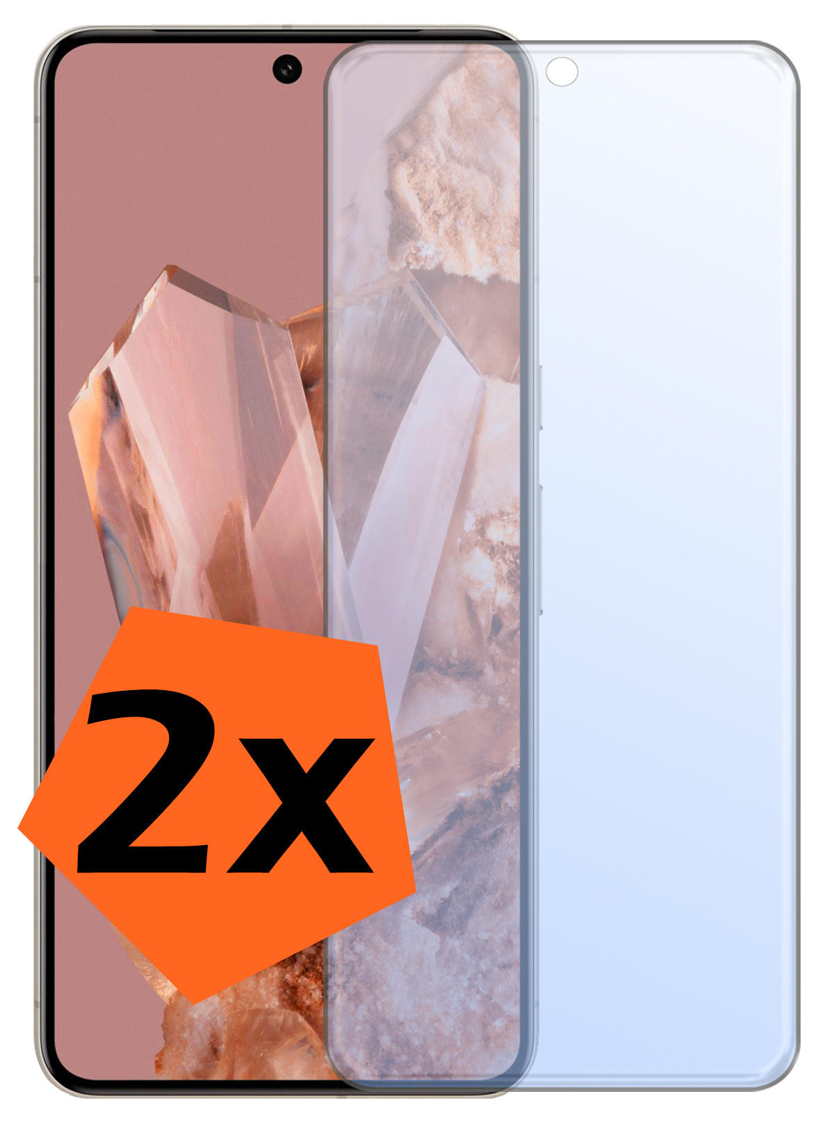 Nomfy Screenprotector Geschikt voor Google Pixel 8 Pro Screenprotector Bescherm Glas Tempered Glass - Screenprotector Geschikt voor Google Pixel 8 Pro Screen Protector - 2 PACK