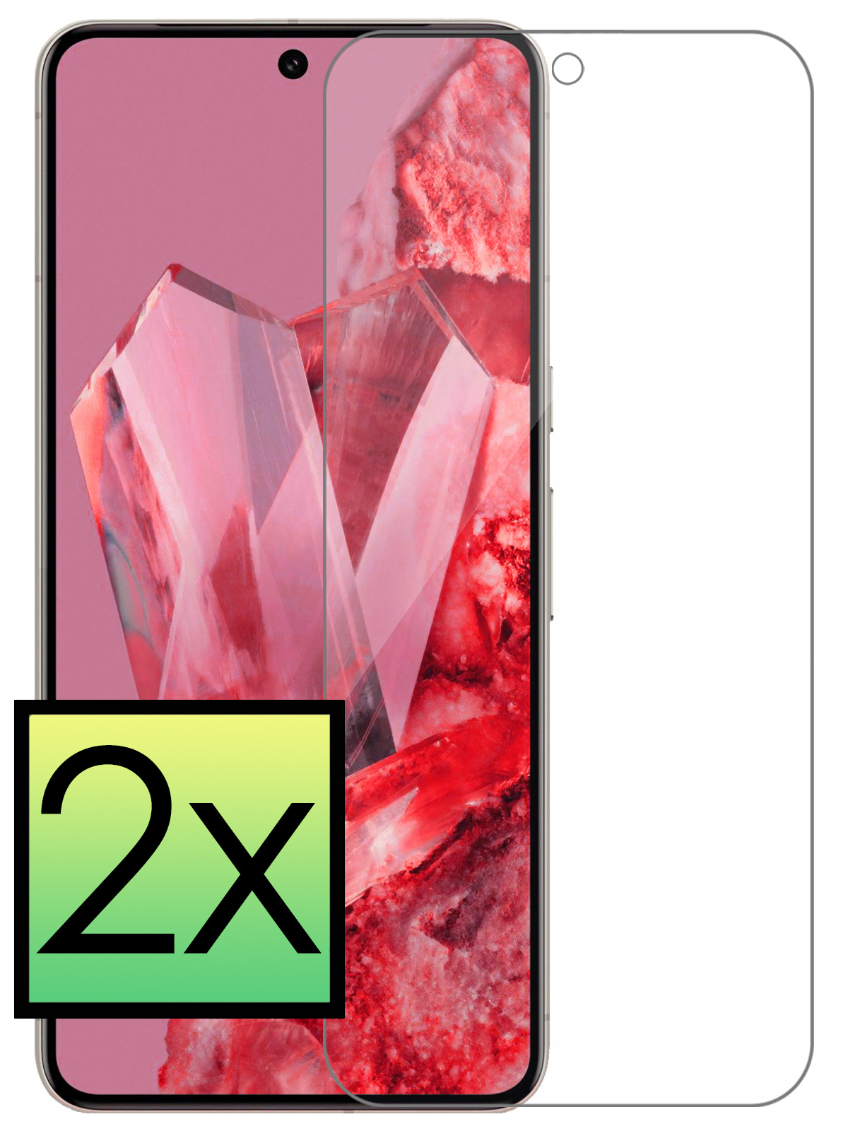 NoXx Screenprotector Geschikt voor Google Pixel 8 Pro Screenprotector Tempered Glass Gehard Glas Beschermglas - 2x