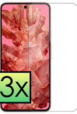 NoXx Screenprotector Geschikt voor Google Pixel 8 Screenprotector Tempered Glass Gehard Glas Beschermglas - 3x