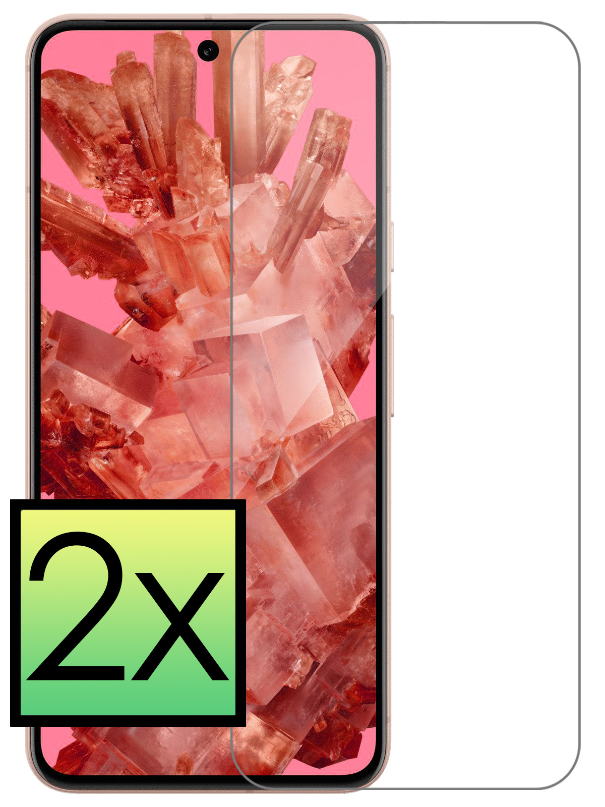NoXx Screenprotector Geschikt voor Google Pixel 8 Screenprotector Tempered Glass Gehard Glas Beschermglas - 2x