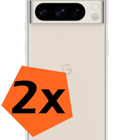 Nomfy Nomfy Google Pixel 8 Pro Hoesje Siliconen - Transparant - 2 PACK
