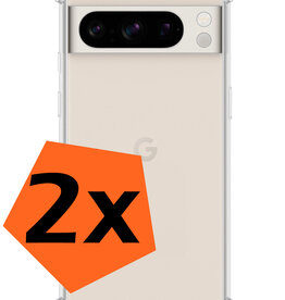 Nomfy Nomfy Google Pixel 8 Pro Hoesje Shockproof Transparant - 2 PACK