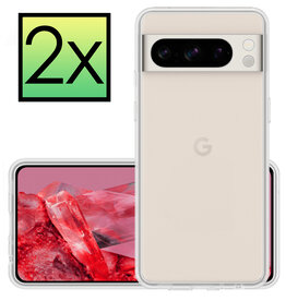 NoXx NoXx Google Pixel 8 Pro Hoesje Siliconen - Transparant - 2 PACK