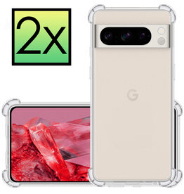 NoXx NoXx Google Pixel 8 Pro Hoesje Shockproof Transparant - 2 PACK