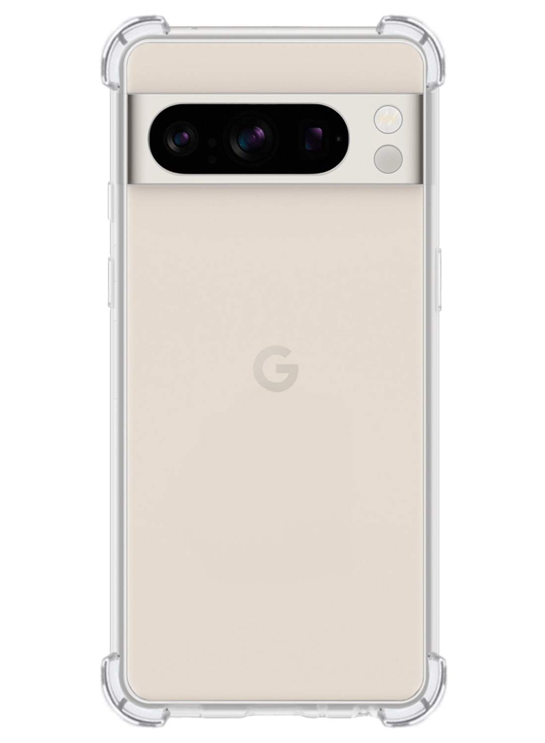 NoXx Hoes Geschikt voor Google Pixel 8 Pro Hoesje Siliconen Cover Shock Proof Back Case Shockproof Hoes - Transparant - 2x