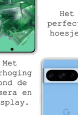 BASEY. Hoes Geschikt voor Google Pixel 8 Pro Hoesje Siliconen Back Cover Case - Hoesje Geschikt voor Google Pixel 8 Pro Hoes Cover Hoesje - Transparant