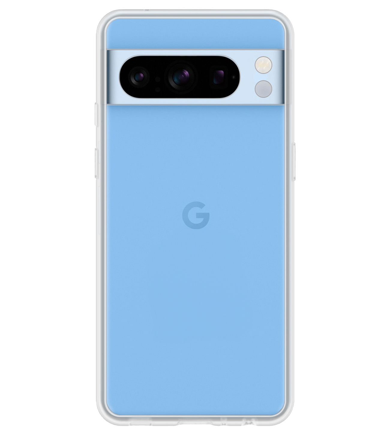 BASEY. Hoes Geschikt voor Google Pixel 8 Pro Hoesje Siliconen Back Cover Case - Hoesje Geschikt voor Google Pixel 8 Pro Hoes Cover Hoesje - Transparant