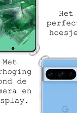 BASEY. Hoes Geschikt voor Google Pixel 8 Pro Hoesje Shock Proof Case Hoes Siliconen - Hoesje Geschikt voor Google Pixel 8 Pro Hoes Cover Shockproof - Transparant - 2 Stuks