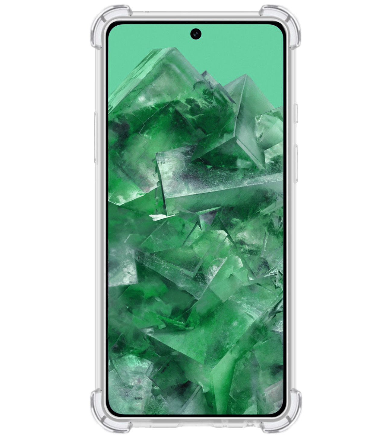 BASEY. Hoes Geschikt voor Google Pixel 8 Pro Hoesje Shock Proof Case Hoes Siliconen - Hoesje Geschikt voor Google Pixel 8 Pro Hoes Cover Shockproof - Transparant - 2 Stuks