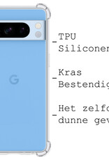 BASEY. Hoes Geschikt voor Google Pixel 8 Pro Hoesje Shock Proof Case Hoes Siliconen - Hoesje Geschikt voor Google Pixel 8 Pro Hoes Cover Shockproof - Transparant