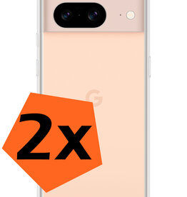 Nomfy Nomfy Google Pixel 8 Hoesje Siliconen - Transparant - 2 PACK