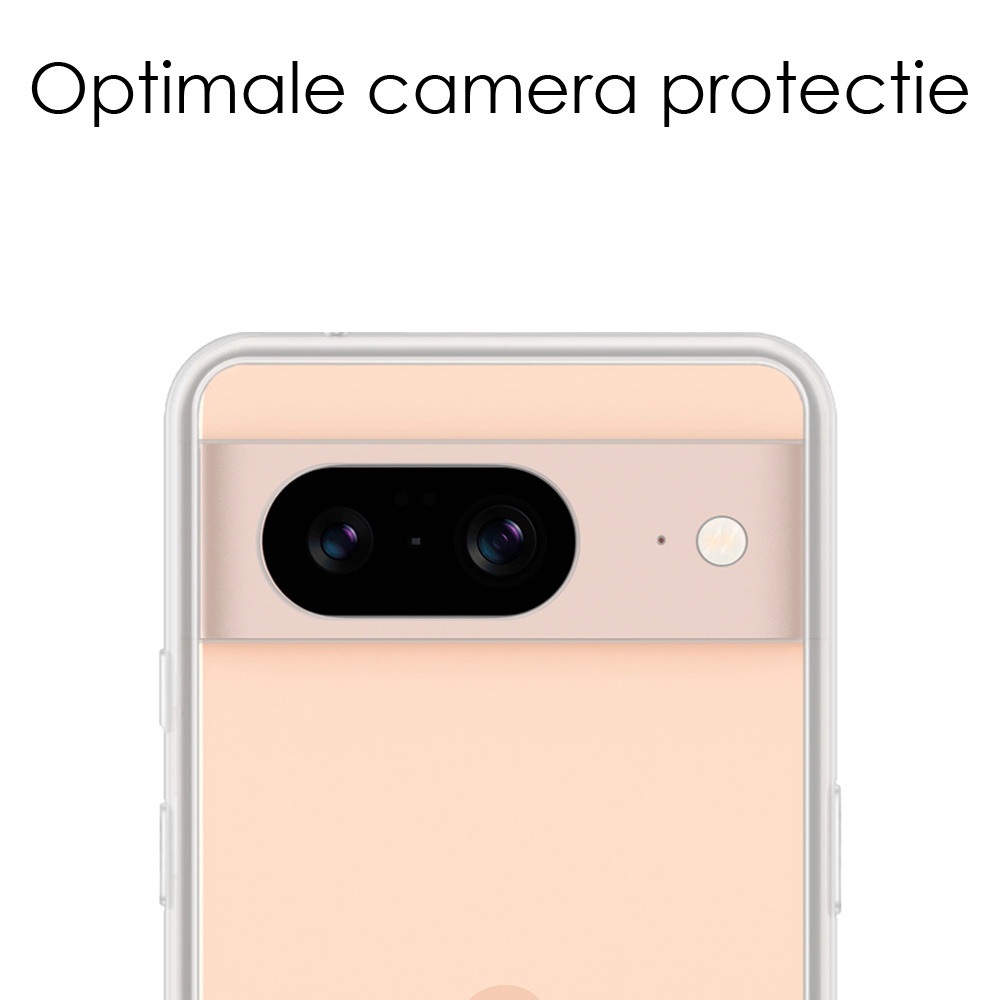 NoXx Hoes Geschikt voor Google Pixel 8 Hoesje Cover Siliconen Back Case Hoes - Transparant - 2x