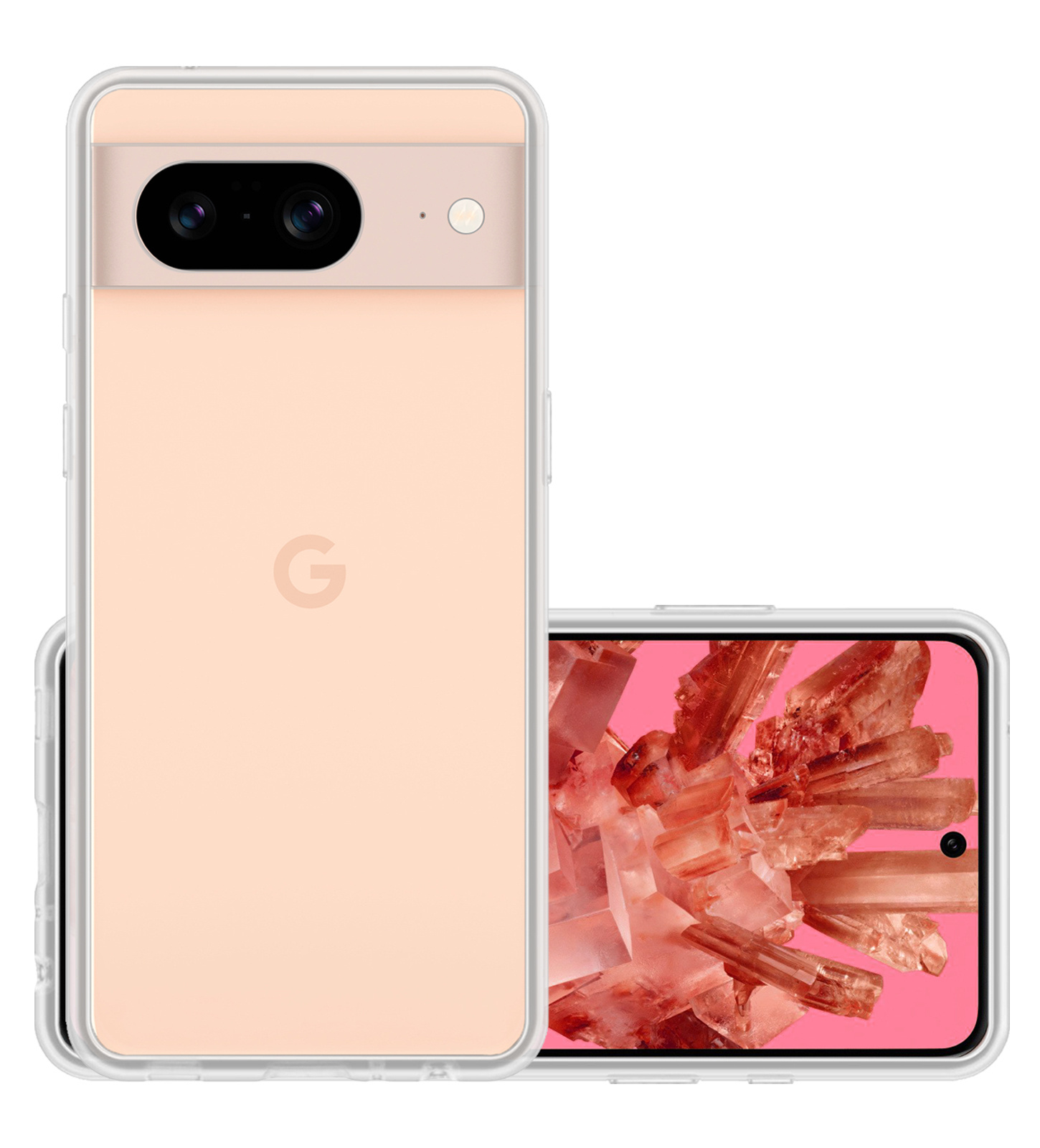 NoXx Hoes Geschikt voor Google Pixel 8 Hoesje Cover Siliconen Back Case Hoes - Transparant