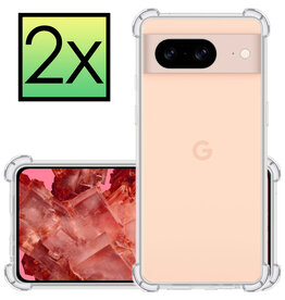 NoXx NoXx Google Pixel 8 Hoesje Shockproof Transparant - 2 PACK