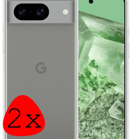 BASEY. BASEY. Google Pixel 8 Hoesje Siliconen - Transparant - 2 PACK
