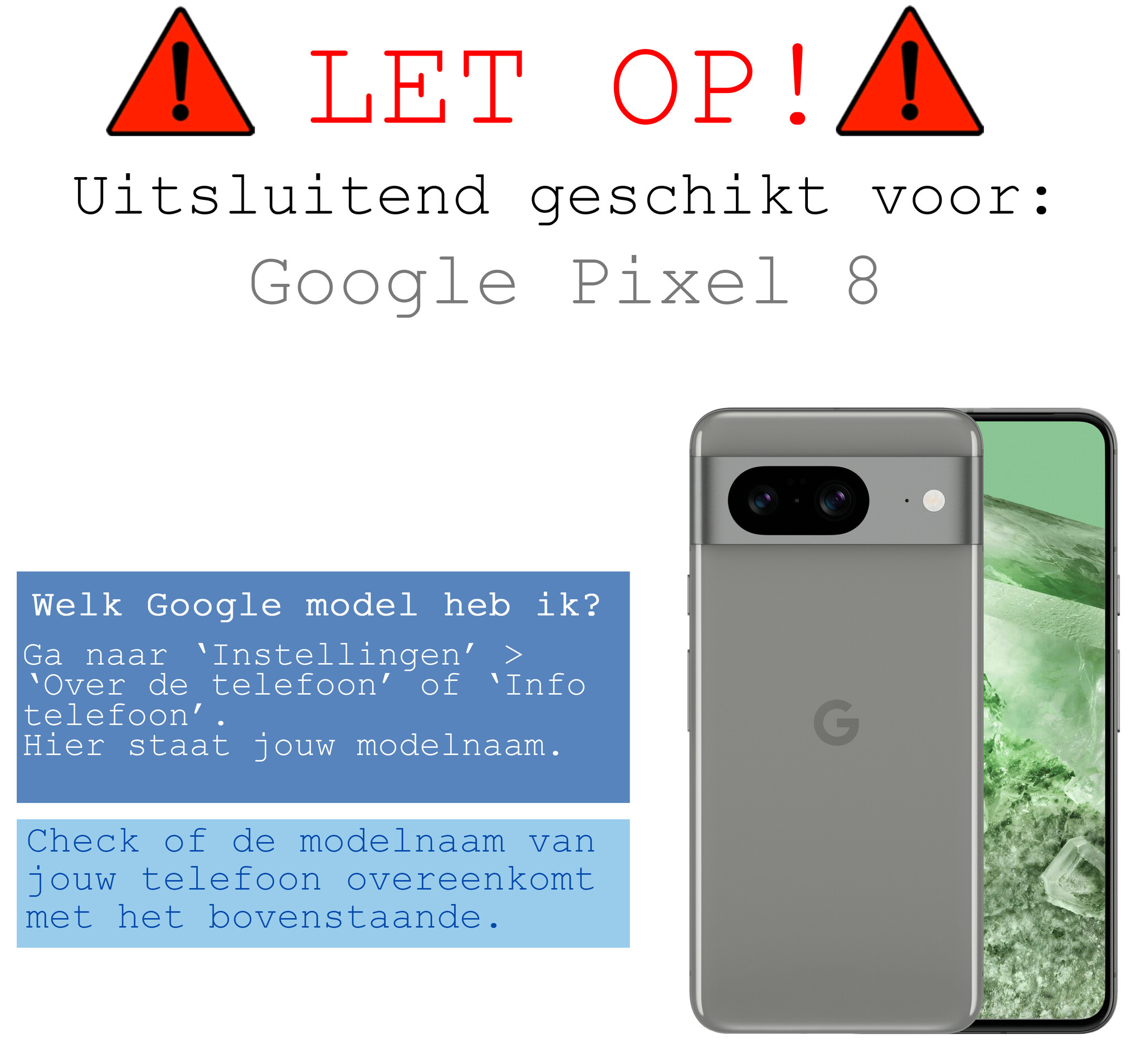 BASEY. Hoes Geschikt voor Google Pixel 8 Hoesje Siliconen Back Cover Case - Hoesje Geschikt voor Google Pixel 8 Hoes Cover Hoesje - Transparant