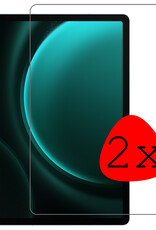 BASEY. Screenprotector Geschikt voor Samsung Galaxy Tab S9 FE Plus Screenprotector Tempered Glass - Screenprotector Geschikt voor Samsung Tab S9 FE Plus Screen Protector Beschermglas - 2 Stuks