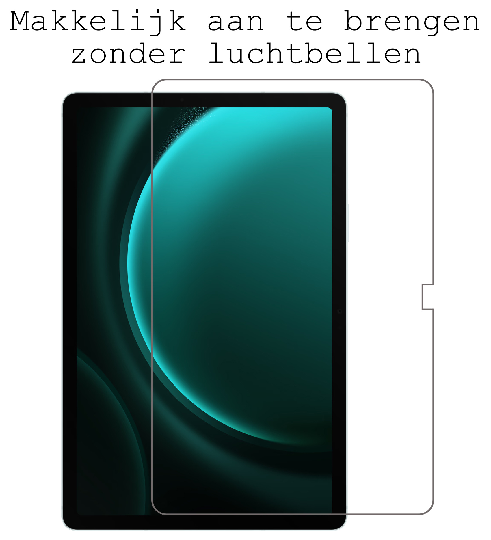 BASEY. Screenprotector Geschikt voor Samsung Galaxy Tab S9 FE Plus Screenprotector Tempered Glass - Screenprotector Geschikt voor Samsung Tab S9 FE Plus Screen Protector Beschermglas - 3 Stuks