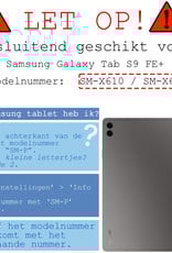 BASEY. Screenprotector Geschikt voor Samsung Galaxy Tab S9 FE Plus Screenprotector Tempered Glass - Screenprotector Geschikt voor Samsung Tab S9 FE Plus Screen Protector Beschermglas - 3 Stuks