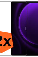 Nomfy Screenprotector Geschikt voor Samsung Galaxy Tab S9 FE Plus Screenprotector Bescherm Glas - Screen Protector Geschikt voor Samsung Tab S9 FE Plus Screenprotector Tempered Glass - 2 PACK