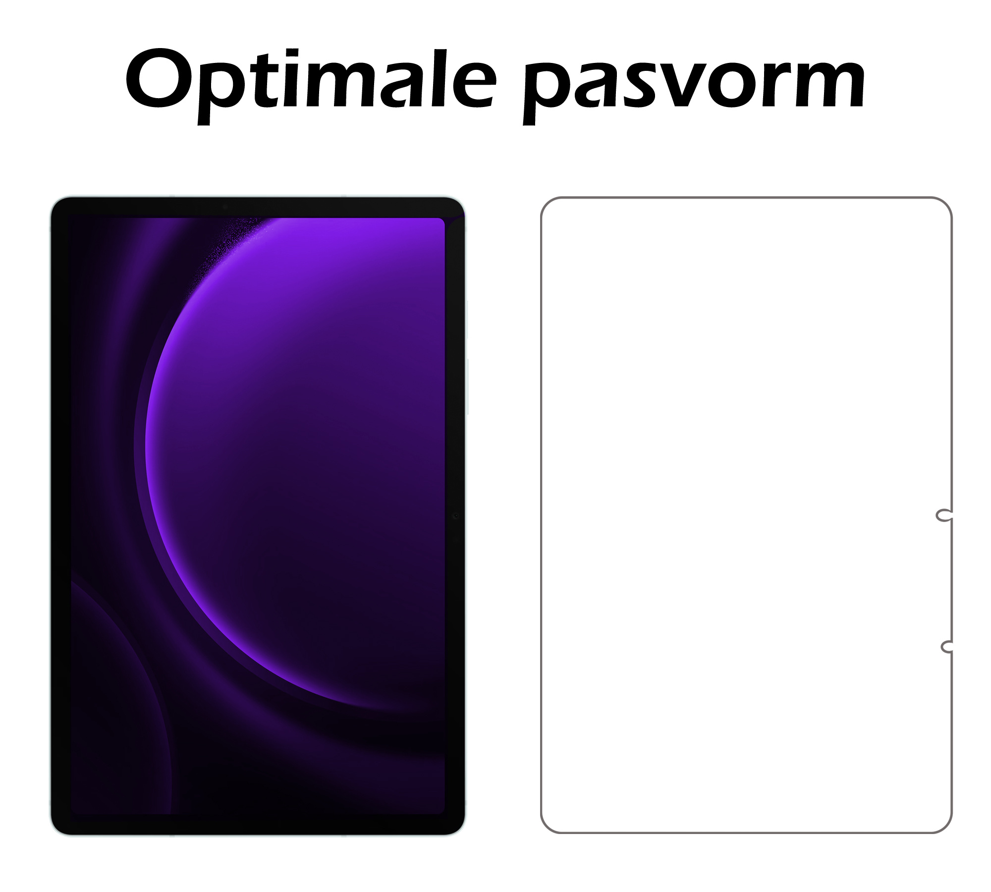 Nomfy Screenprotector Geschikt voor Samsung Galaxy Tab S9 FE Screenprotector Bescherm Glas - Screen Protector Geschikt voor Samsung Tab S9 FE Screenprotector Tempered Glass