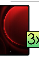 NoXx Screenprotector Geschikt voor Samsung Galaxy Tab S9 FE Screenprotector Bescherm Glas Screen Protector - 3x