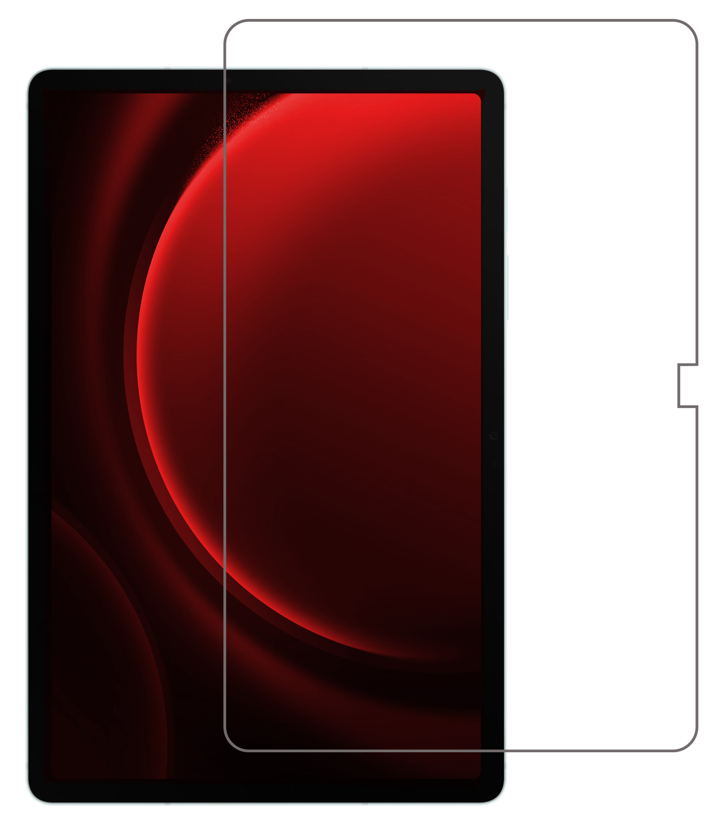 NoXx Screenprotector Geschikt voor Samsung Galaxy Tab S9 FE Plus Screenprotector Bescherm Glas Screen Protector