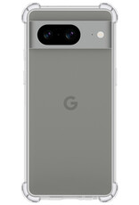 BASEY. Hoes Geschikt voor Google Pixel 8 Hoesje Shock Proof Case Hoes Siliconen Met 2x Screenprotector - Hoesje Geschikt voor Google Pixel 8 Hoes Cover Shockproof - Transparant