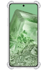BASEY. Hoes Geschikt voor Google Pixel 8 Hoesje Shock Proof Case Hoes Siliconen Met 2x Screenprotector - Hoesje Geschikt voor Google Pixel 8 Hoes Cover Shockproof - Transparant
