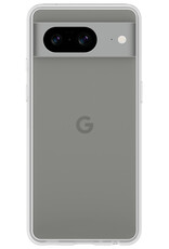 BASEY. Hoes Geschikt voor Google Pixel 8 Hoesje Siliconen Back Cover Case Met Screenprotector - Hoesje Geschikt voor Google Pixel 8 Hoes Cover Hoesje - Transparant